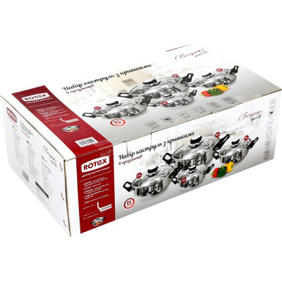Набір каструль Rotex Bergamo RC011-8L