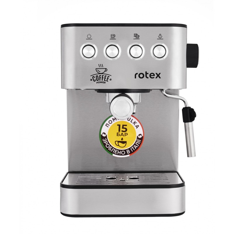 Рожкова кавоварка еспресо Rotex RCM850-S Power Espresso