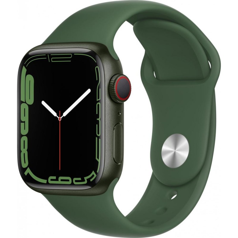 Смарт-годинник Apple Watch Series 7 GPS + Cellular 41mm Green Aluminum Case with Clover Sport Band (MKH93)