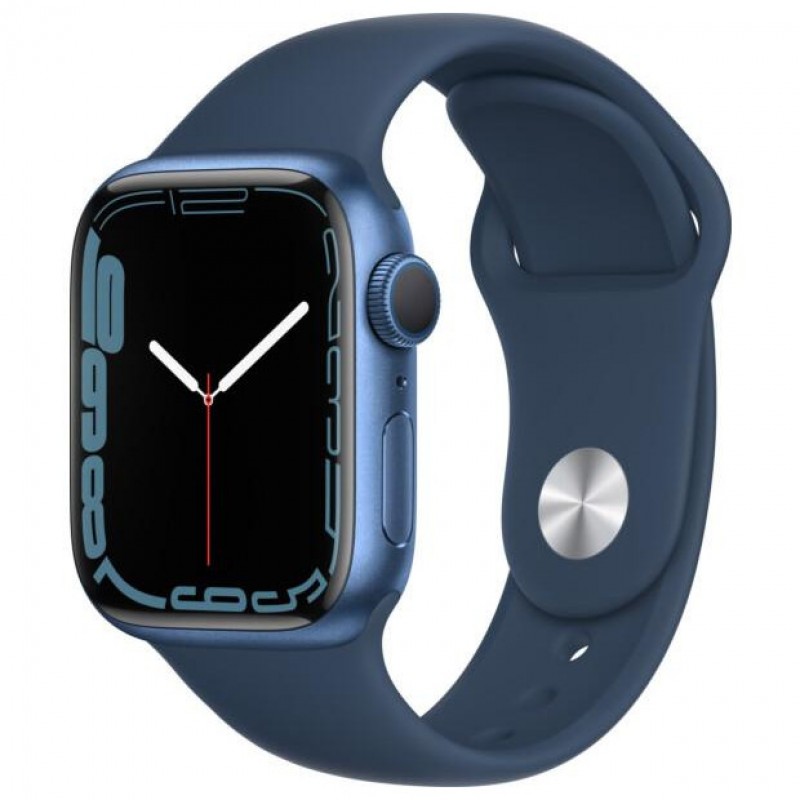 Смарт-годинник Apple Watch Series 7 GPS 41mm Blue Aluminum Case With Blue Sport Band (MKN13)