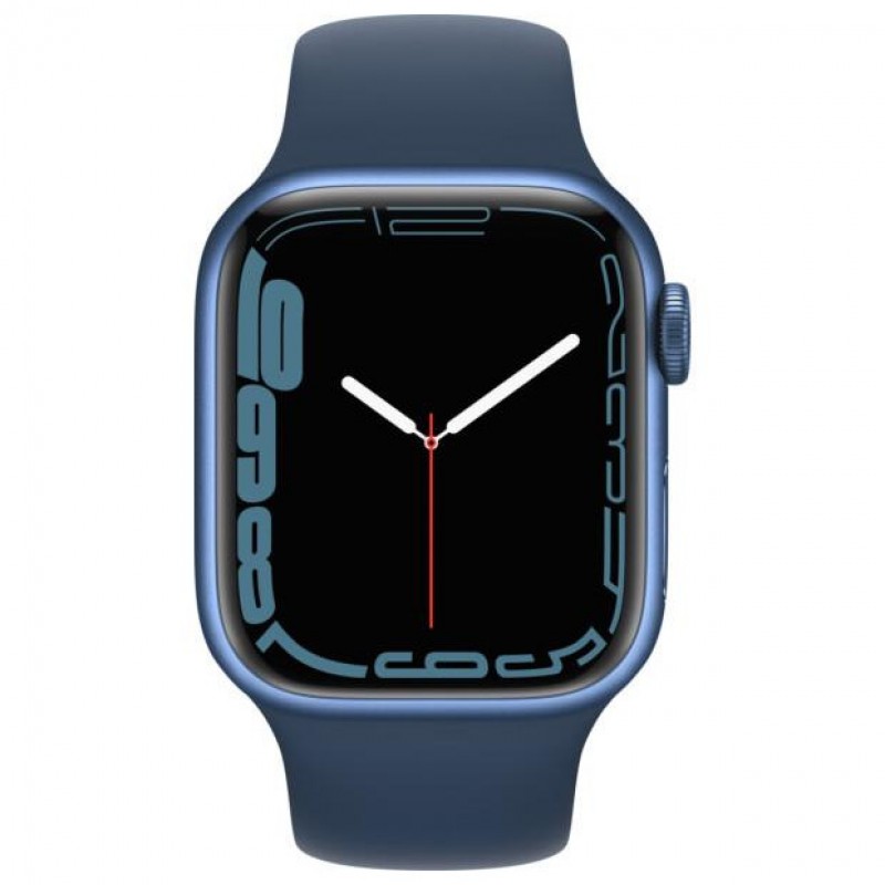 Смарт-годинник Apple Watch Series 7 GPS 41mm Blue Aluminum Case With Blue Sport Band (MKN13)