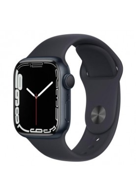 Смарт-годинник Apple Watch Series 7 GPS 41mm Midnight Aluminum Case With Midnight Sport Band (MKMX3)