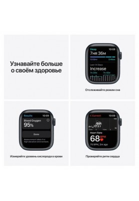 Смарт-годинник Apple Watch Series 7 GPS 41mm Midnight Aluminum Case With Midnight Sport Band (MKMX3)