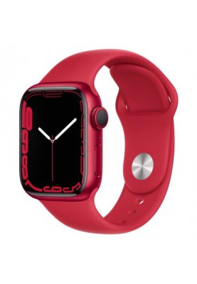 Смарт-годинник Apple Watch Series 7 GPS 41mm PRODUCT RED Aluminum Case With PRODUCT RED Sport Band (MKN23)