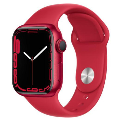 Смарт-годинник Apple Watch Series 7 GPS 41mm PRODUCT RED Aluminum Case With PRODUCT RED Sport Band (MKN23)
