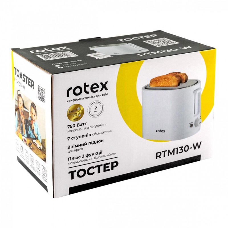 Тостер Rotex RTM130-W