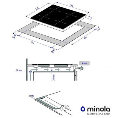 Варильна поверхня електрична Minola MI 6042 GBL
