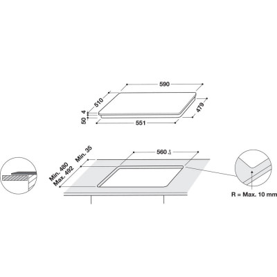 Варильна поверхня електрична Whirlpool WF S4160 BF