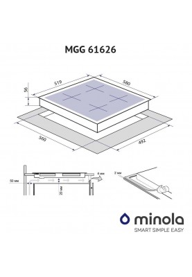 Варильна поверхня газова Minola MGG 61626 BL