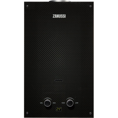 Водонагрівач газовий проточний (газовий стовпчик) Zanussi GWH 10 Fonte Glass Carbon