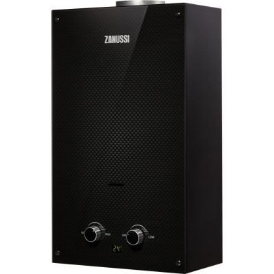 Водонагрівач газовий проточний (газовий стовпчик) Zanussi GWH 10 Fonte Glass Carbon