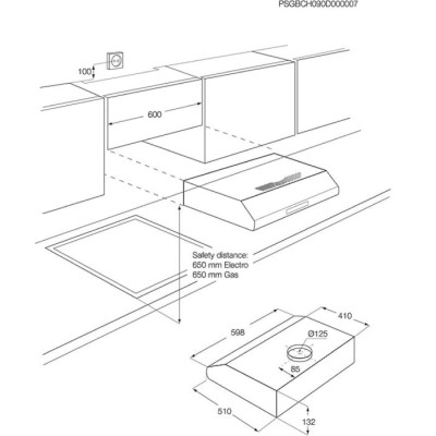 Витяжка плоска Electrolux LFU216X Витяжка плоска Electrolux LFU216X