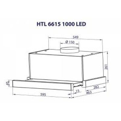 Витяжка телескопічна Minola HTL 6615 I 1000 LED