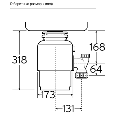 Подрібнювач харчових відходів In-Sink-Erator Model S60