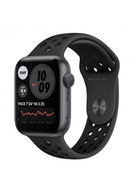 Смарт-годинник Apple Watch Nike Series 6 GPS 44mm Space Gray Aluminum Case w. Anthracite/Black Nike Sport B. (MG173)