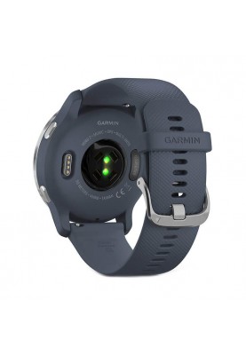 Смарт-годинник Garmin Venu 2 Silver Bezel with Granite Blue Case and Silicone Band (010-02430-10/00)