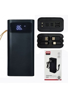 Зовнішній акумулятор (Power Bank) XO PR142 (30000mAh, Black)
