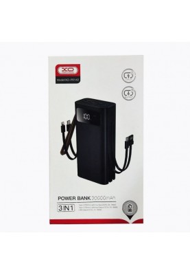 Зовнішній акумулятор (Power Bank) XO PR142 (30000mAh, Black)