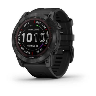 Смарт-годинник Garmin Fenix 7X Sapphire S. Black DLC Titanium w. Black Band (010-02541-22/23)