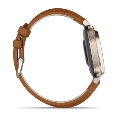 Смарт-годинник Garmin Lily 2 Classic Cream Gold with Tan Leather Band (010-02839-02)