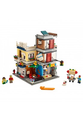 Блоковий конструктор LEGO Creator Зоомагазин та кафе в центрі міста (31097)