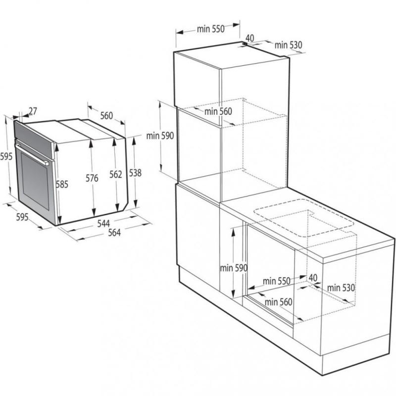 Духовка електрична Gorenje BPS6737E04DBG