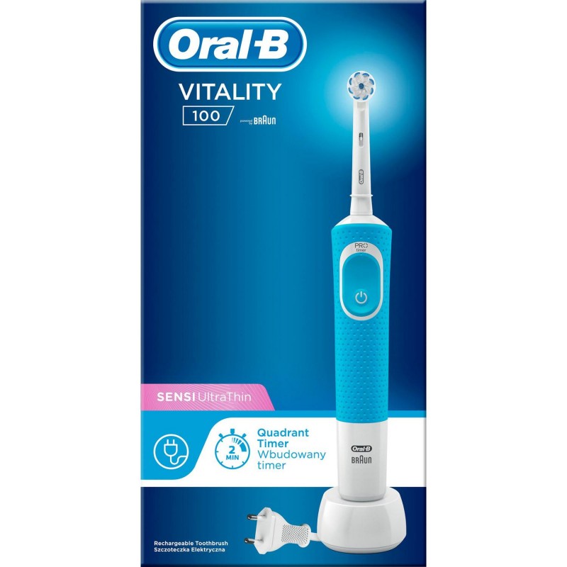 Електрична зубна щітка Oral-B Vitality 100 Sensi UltraThin Blue D100.413.1