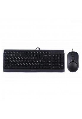 Комплект (клавіатура + миша) A4Tech Fstyler F1512 USB Black