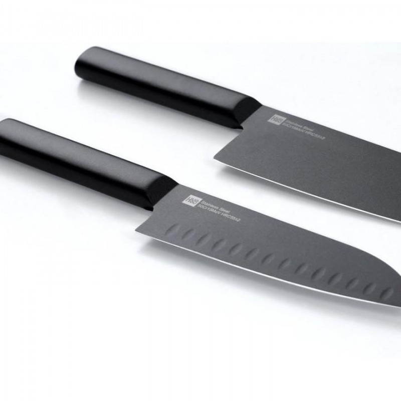 Набір ножів із 2 предметів Xiaomi Heat Knife Set Black 2 pcs (HU0015)