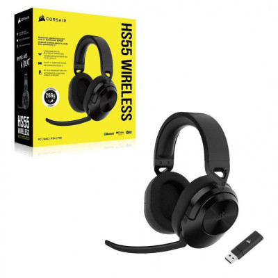 Навушники з мікрофоном Corsair HS55 Wireless Carbon (CA-9011280)