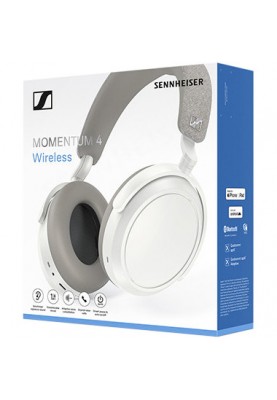 Навушники з мікрофоном Sennheiser MOMENTUM 4 Wireless White (509267)