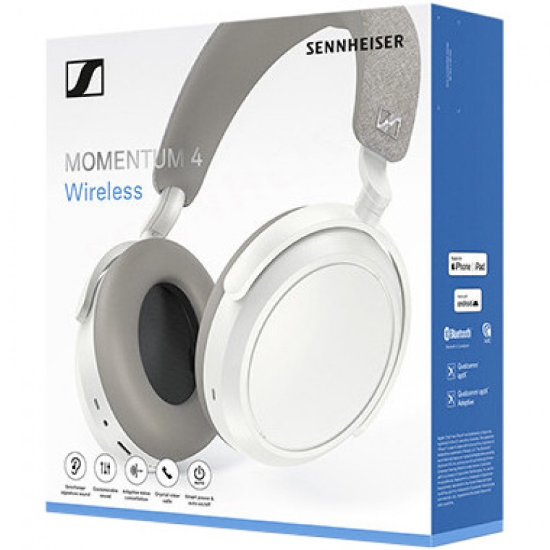 Навушники з мікрофоном Sennheiser MOMENTUM 4 Wireless White (509267)