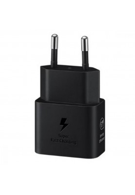 Зарядний пристрій Samsung 25W PD Power Adapter Black (w/o cable) (EP-T2510NBE)