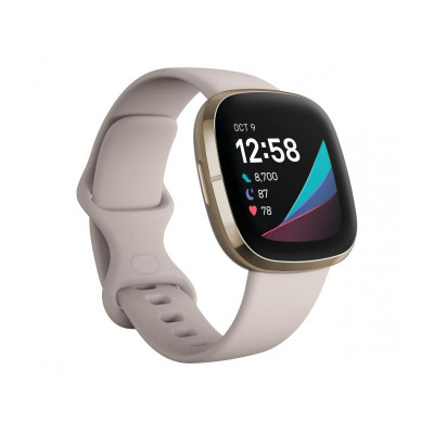 Смарт-годинник Fitbit Sense Lunar White/Soft Gold Stainless Steel (FB512GLWT)