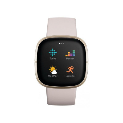 Смарт-годинник Fitbit Sense Lunar White/Soft Gold Stainless Steel (FB512GLWT)