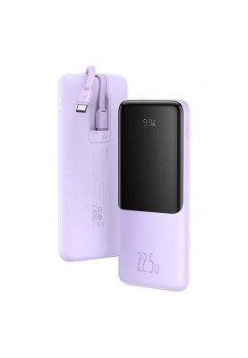 Зовнішній акумулятор (павербанк) Baseus Elf Digital Display Fast Charge Power Bank 10000mAh 22.5W Purple (PPJL010005)