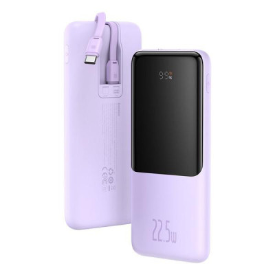 Зовнішній акумулятор (павербанк) Baseus Elf Digital Display Fast Charge Power Bank 10000mAh 22.5W Purple (PPJL010005)
