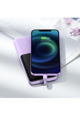 Зовнішній акумулятор (павербанк) Baseus Elf Digital Display Fast Charge Power Bank 10000mAh 22.5W Purple (PPJL010005)