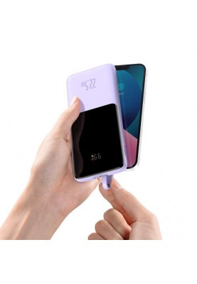 Зовнішній акумулятор (павербанк) Baseus Elf Digital Display Fast Charge Power Bank 10000mAh 22.5W Purple (PPJL010005)