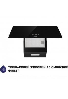 Похила витяжка Minola HDN 6224 BL 700 LED