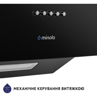 Похила витяжка Minola HDN 6224 BL 700 LED