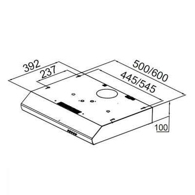 Витяжка плоска Pyramida UX 60 BR