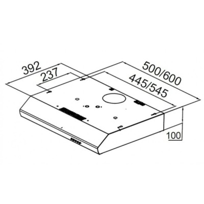 Витяжка плоска Pyramida UX 60 IX