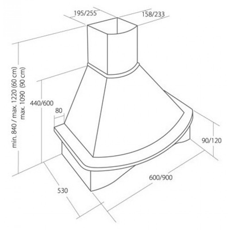 Витяжка купольна AKPO WK-4 RUSTICA NOVA 60