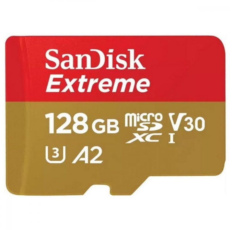 Карта пам'яті SanDisk 128 GB microSDXC UHS-I U3 V30 A2 Extreme (SDSQXAA-128G-GN6MA)
