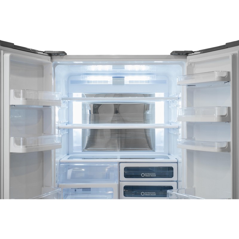 Холодильник із морозильною камерою Sharp SJ-EX820FWH