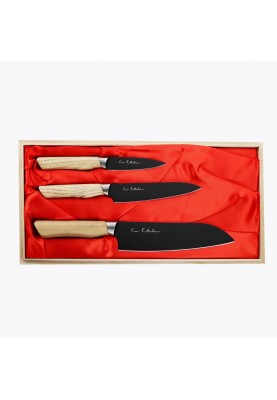 Набір із 3-х кухонних ножів Satake Black Ash (HG8763W)