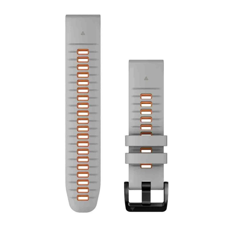 Ремінець Garmin Ремінець QuickFit 22mm Watch Bands Fog Gray/Ember Orange Silicone (010-13280-02)