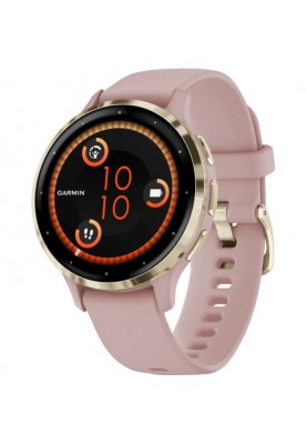 Смарт-годинник Garmin Venu 3S Soft Gold S. Steel Bezel w. Dust Rose Case and S. Band (010-02785-03)