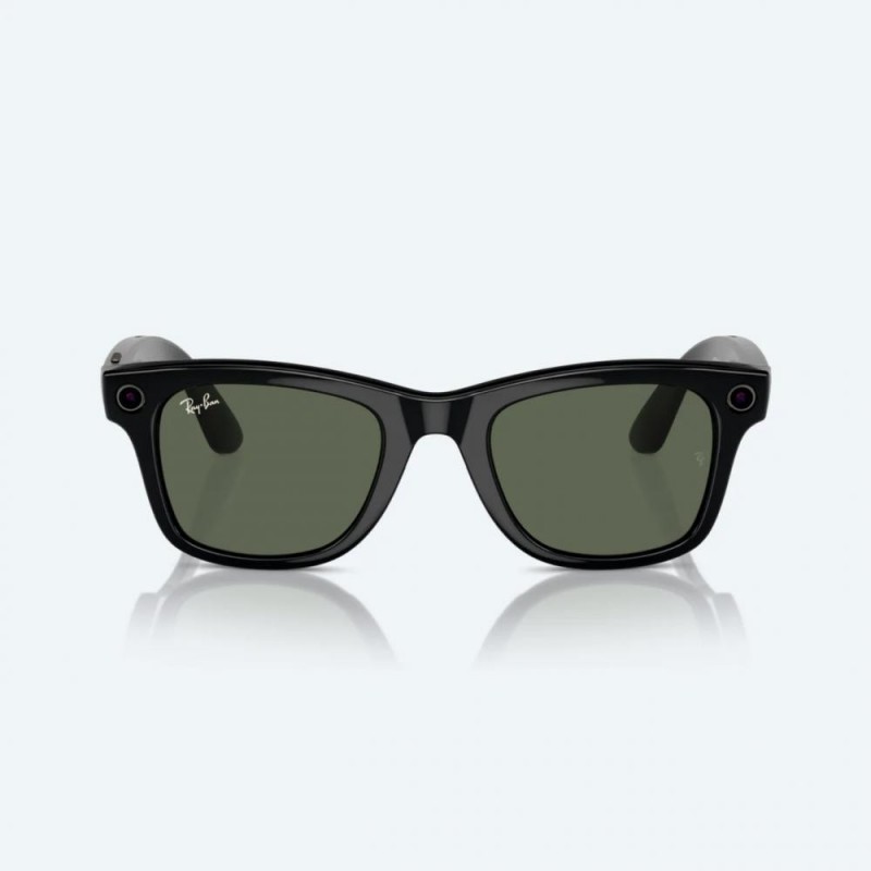 Смарт-окуляри Ray-Ban Смарт-очки Meta Wayfarer Shiny Black Frame Green Lenses (RW4006 601/71 50-22)